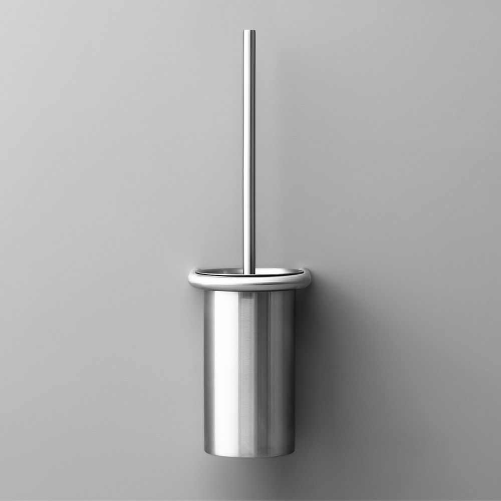 Arne Jacobsen door handle - AJ97 door handle - Brushed steel - small model  cc38mm - Arne Jacobsen door handles - VillaHus